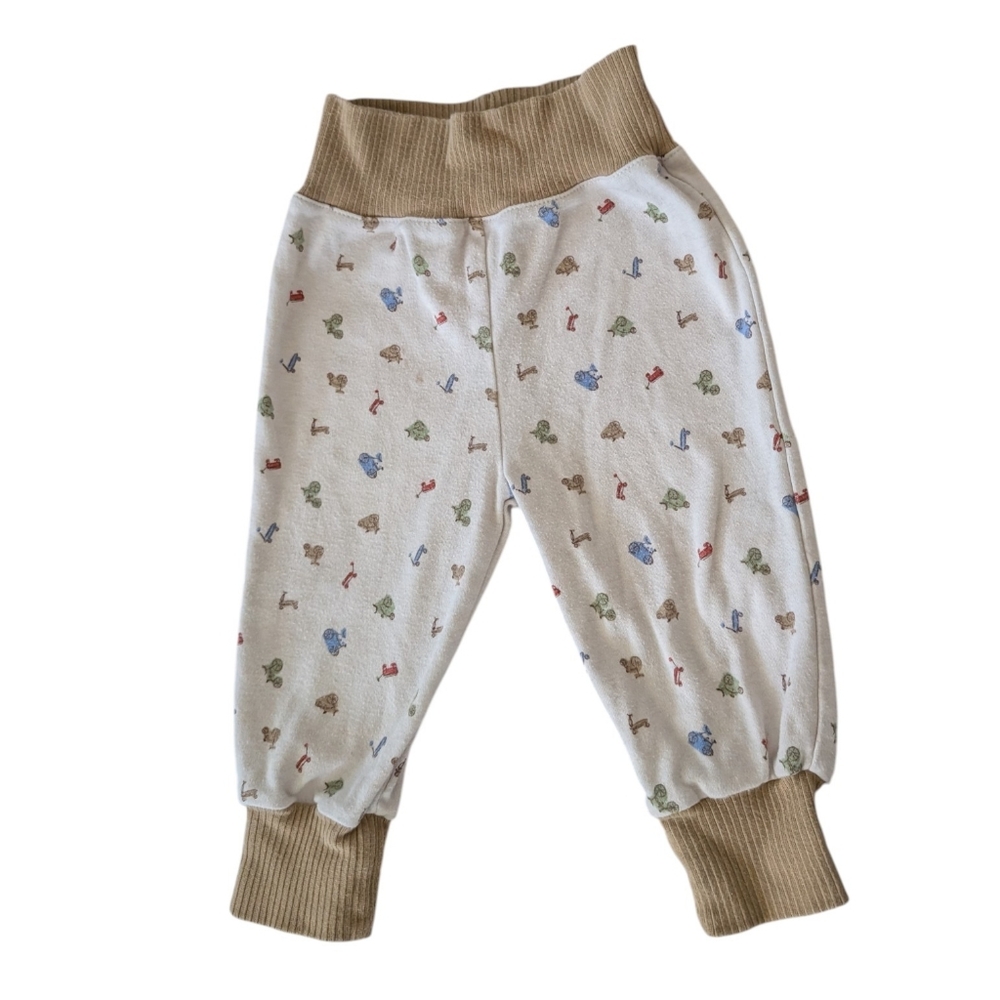 Vintage Gymboree rainbow Tag Infant cream all over print jogger Pants